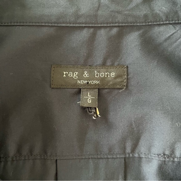 Rag & Bone Soraya 100% Cotton Cut Out Midi Dress in Navy Blue Size Large - Picture 12 of 16